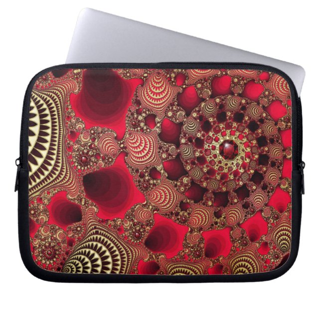 Rubies & Gold-laptophoes Laptop Sleeve (Voorkant)