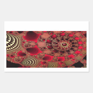 Rubies & goudstickers rechthoekige sticker