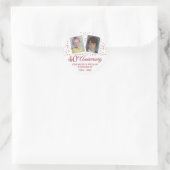 Rubijnen Huwelijk 40ste Verjaardag Kinderfoto's Ronde Sticker (Tas)