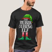 Rubik Cubing Elf Matching Family Kerstmis Pajama T-shirt (Voorkant)