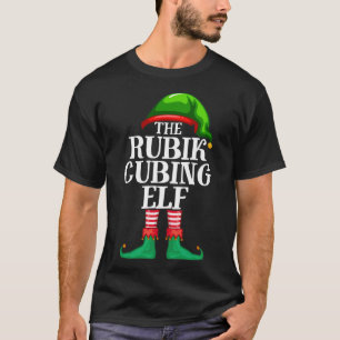 Rubik Cubing Elf Matching Family Kerstmis Pajama T-shirt