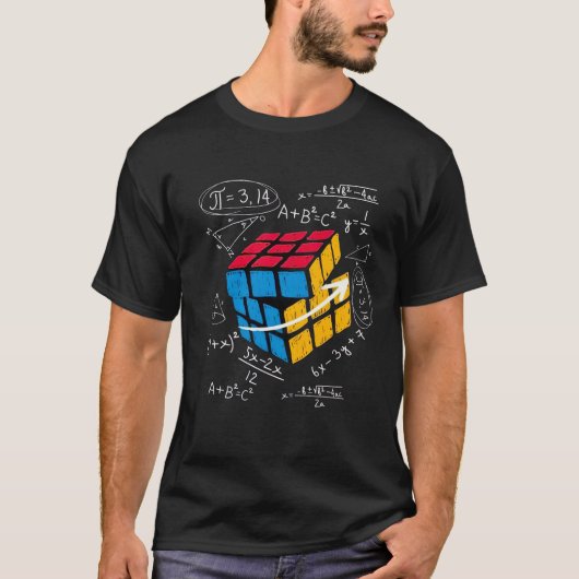 Rubik's Kubus Wiskunde Formule T-Shirt (Voorkant)