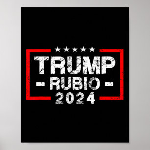 Rubio 2024 Amerikaanse vlag - President van de ver Poster