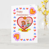 Rubis de carte quarantième d'anniversaire (Fleur jaune)