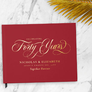 Rubis Rouge Feuille D'Or 40e Anniversaire De Maria
