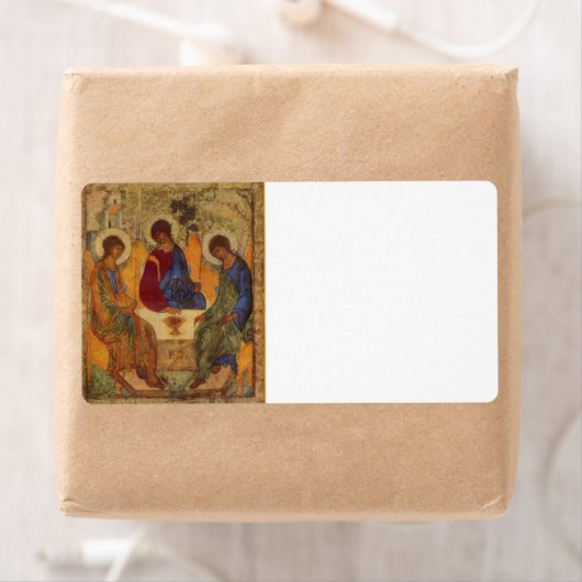 Rublev Trinity aan tafel Etiket (Insitu)