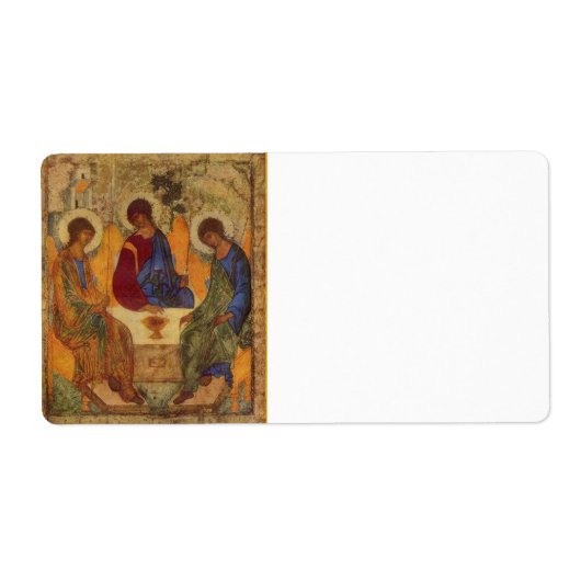 Rublev Trinity aan tafel Etiket (Voorkant)