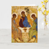 Rublev Trinity aan tafel Kaart (Gele Bloem)