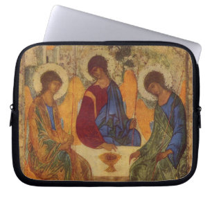 Rublev Trinity aan tafel Laptop Sleeve
