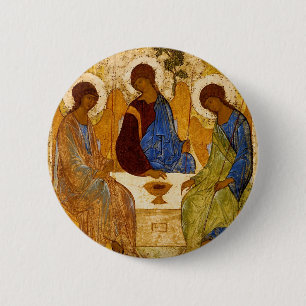 Rublev Trinity aan tafel Ronde Button 5,7 Cm