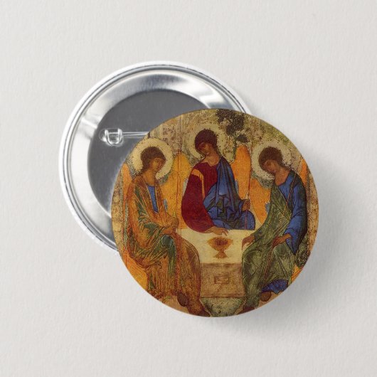 Rublev Trinity aan tafel Ronde Button 5,7 Cm (Voorkant /achterkant)