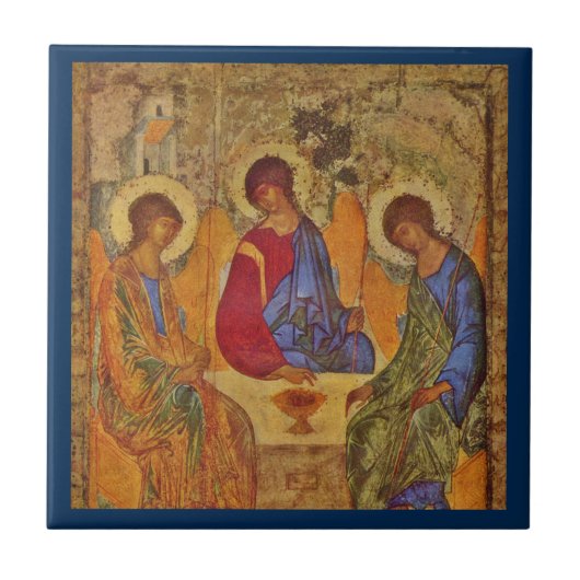 Rublev Trinity aan tafel Tegeltje (Voorkant)