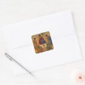 Rublev Trinity aan tafel Vierkante Sticker (Envelop)