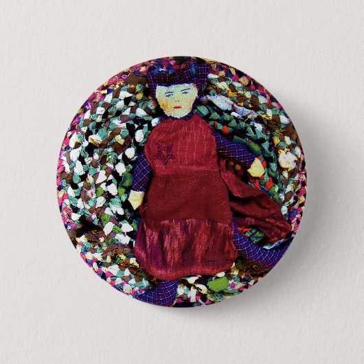 Rubra the Rag Queen Ronde Button 5,7 Cm (Voorkant)