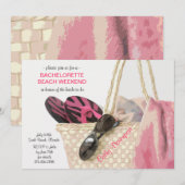 Rubriek naar de uitnodiging van de Beach Bachelore (Voorkant / Achterkant)