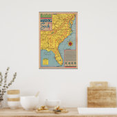 Rubriek Zuid - oostkust Verenigde Staten Poster (Keuken)