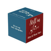 Ruby 40 jaar jubileum rood blauw foto kubus (Achter hoekig)