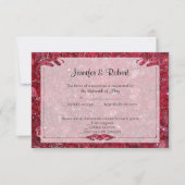 Ruby 40e Jubileum-reactiekaart RSVP Kaartje (Voorkant)