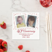 Ruby 40e trouwdag-herinneringen uit de kindertijd servet (Insitu)