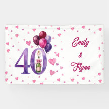 Ruby 40e trouwjubileum feestbanner