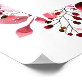 Ruby 40e Verjaardag Elegante Trouwjubileum Welkoms Poster (Hoek)