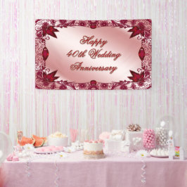 Ruby 40h Wedding Jubileum Spandoek