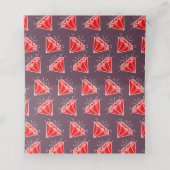 Ruby 40ste huwelijksverjaardag rode tafel (Binnenkant ongevouwen)