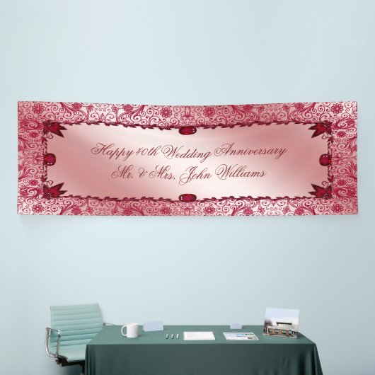Ruby 40th Wedding Jubileum Banner (Beurs)