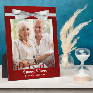 Ruby 40th Wedding Jubileum Foto Lijst Fotoplaat