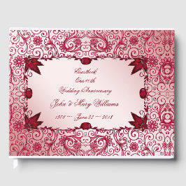 Ruby 40th Wedding Jubileum Guestbook Gastenboek