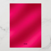 Ruby 40th Wedding Jubileum Party Folie Uitnodiging (Achterkant)