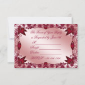 Ruby 40th Wedding Jubileum RSVP-kaart RSVP Kaartje (Achterkant)