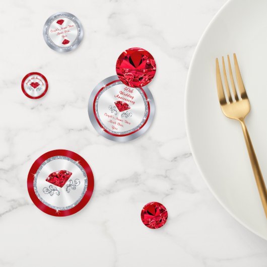 Ruby 40th Wedding Jubileum Tafeldecoraties Confetti (Groep)