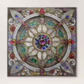 Ruby, Amethist, Sapphire en Pearl, Mandala Legpuzzel (Verticaal)