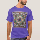 Ruby, Amethist, Sapphire en Pearl, Mandala T-shirt (Voorkant)