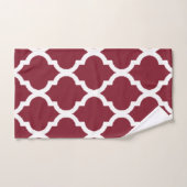 Ruby antique avec Motif Quatrefoil blanc (Serviette à main)