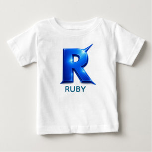 RUBY! Baby t-shirt voeg je naam toe
