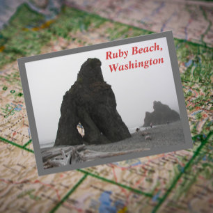 Ruby Beach, Washington Reisfoto Briefkaart