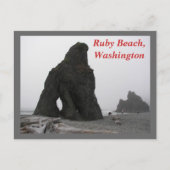 Ruby Beach, Washington Reisfoto Briefkaart (Voorkant)