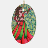 Ruby Belly Dancer Keramisch Ornament (Links)