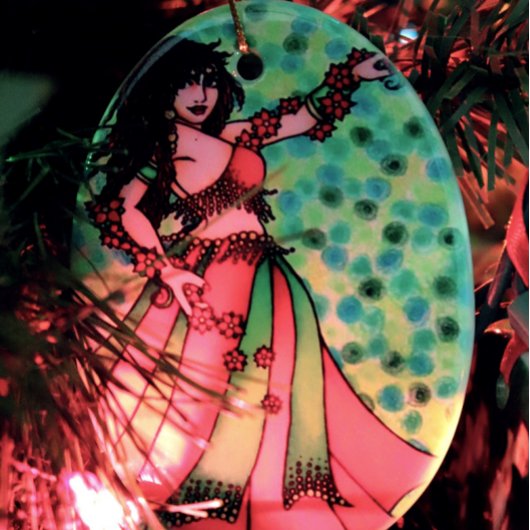 Ruby Belly Dancer Keramisch Ornament