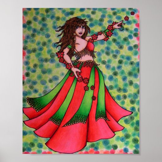 Ruby Belly Dancer Print (Voorkant)