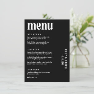 Ruby Black Moderne Trouw Menu