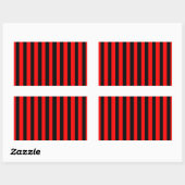 Ruby Black Rechthoekige Sticker (Vel)