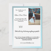 Ruby Blue Ombre Optocht Handtekening Kaart (Achterkant)