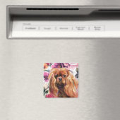 'Ruby' Cavalier chien art aimant (In Situ (Lave-vaisselle))