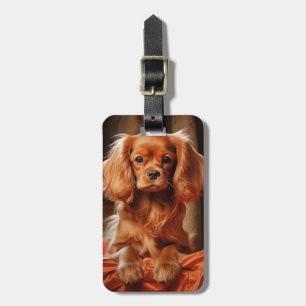 Ruby Cavalier King Charles Spaniel Bagagelabel