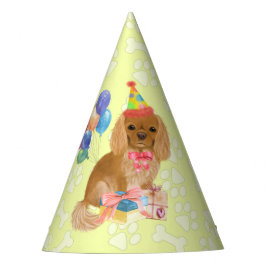 Ruby Cavalier King Charles Spaniel Birthday   Feesthoedjes