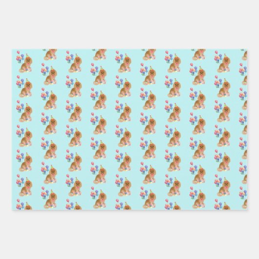 Ruby Cavalier King Charles Spaniel Birthday Inpakpapier Vel (Voorkant 3)