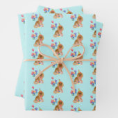 Ruby Cavalier King Charles Spaniel Birthday   Inpakpapier Vel (In situ)
